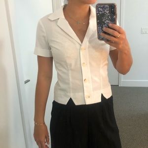 Maeve by Anthropologie XS white button down